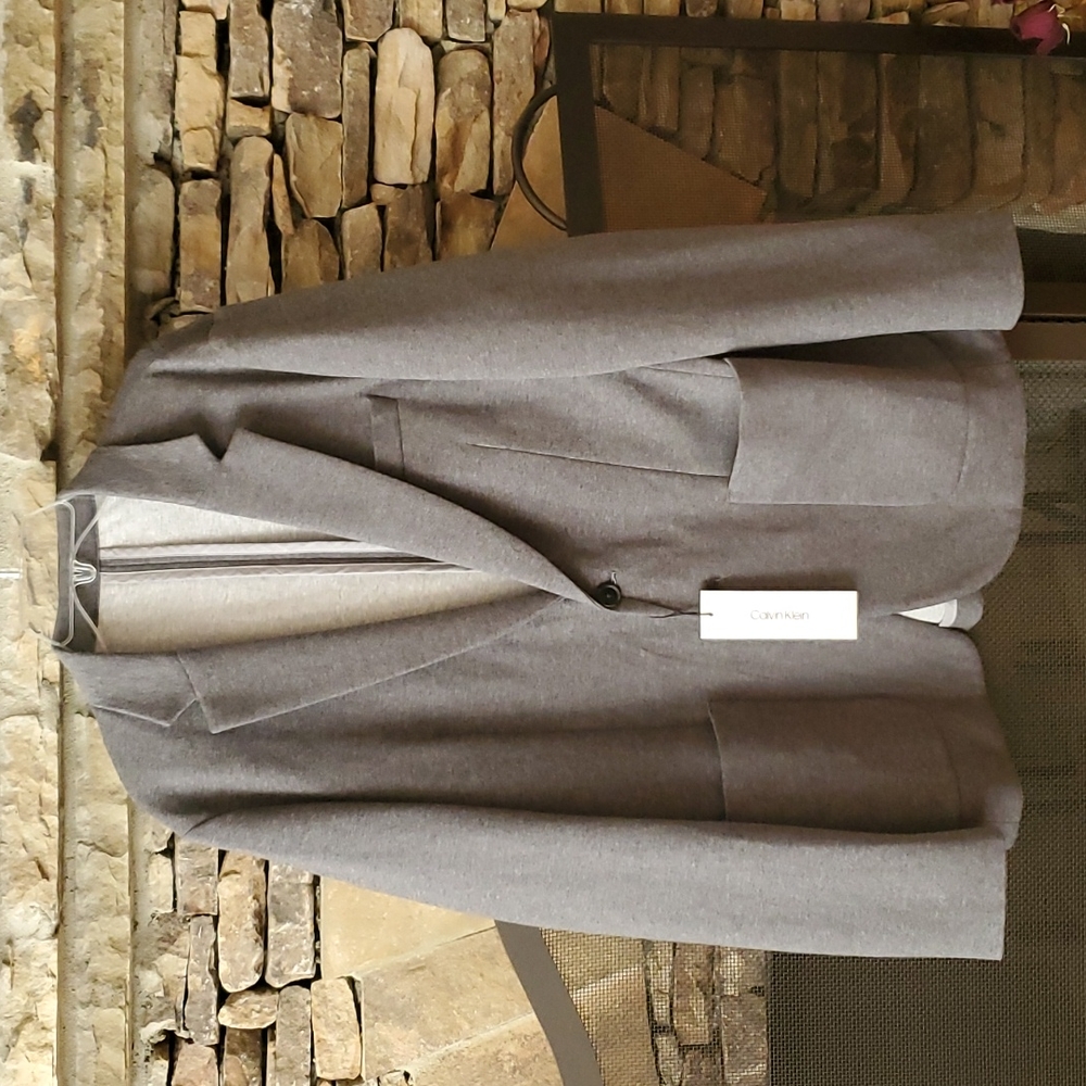 🆕Calvin Klein Mens Cotton Blend Slim Fit Two-Button Blazer